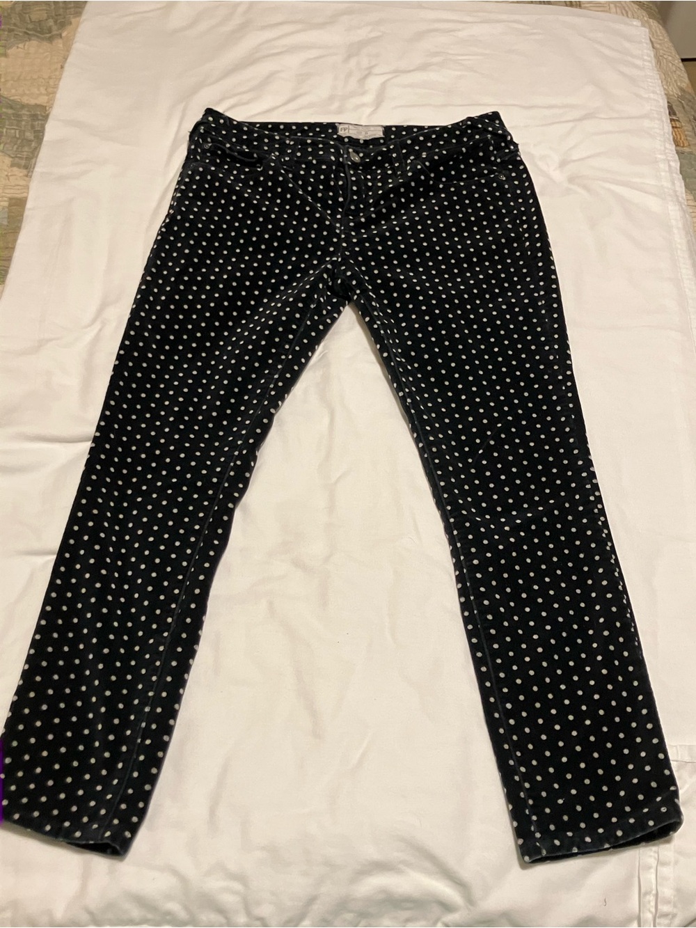 Free People Black Polka Dot Skinny Jeans